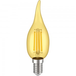 Лампа IEK серия 360 LED, CВ35, свеча на ветру, золото, 5вт, 230В, 2700К, E14 LLF-CB35-5-230-30-E14-CLG