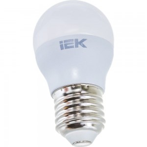 Лампа IEK LED, G45, шар, 5вт, 230В, 3000К, E27 LLE-G45-5-230-30-E27