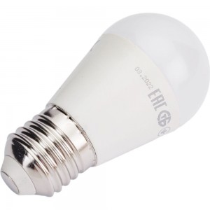 Лампа IEK LED, G45, шар, 9вт, 230В, 3000К, E27 LLE-G45-9-230-30-E27