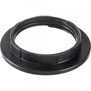 Абажурное кольцо IEK КП27-К01, бакелит, Е27, черный, индивидуальный пакет EKP10-02-02-K02