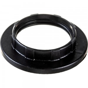 Абажурное кольцо IEK КП14-К01, пластик, Е14, черный, индивидуальный пакет EKP20-02-02-K02