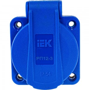 Панельная розетка IEK MAGNUM SCHUKO РП12-3, IP54, синий PSN71-016-3-2-54-K07