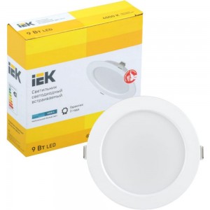 Светильник IEK ДВО 1612, LED, белый, круг, 9Вт, 4000К, IP20 LDVO0-1612-09-4000-K01