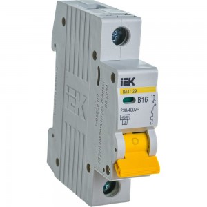 Автоматический 1-полюсный выключатель IEK 16А, В ВА47-29 4.5кА MVA20-1-016-B