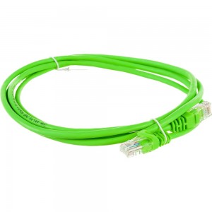 Коммутационный шнур патч-корд IEK ITK кат.5Е UTP, 2м, зеленый PC02-C5EU-2M