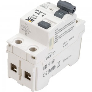 Выключатель дифференциального тока IEK ARMAT R10N 2P 63А 30мА тип AC AR-R10N-2-063C030