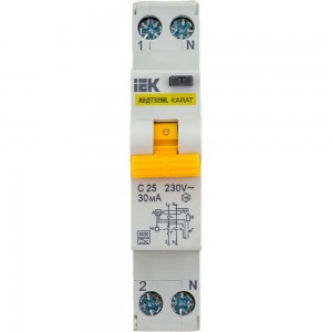 Автоматический выключатель дифференциального тока IEK АВДТ32ML тип A С25 30мА KARAT MVD12-1-025-C-030-A