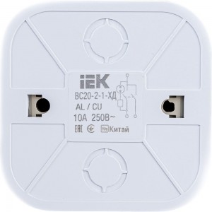 Выключатель IEK ВС20-2-1-ХД 2-кл. инд. о/у 10А GLORY дуб EVH21-K24-10