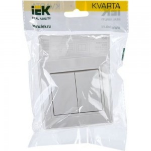 Выключатель IEK KVARTA 2кл ВС10-2-0-КБ-44 10А IP44 бел. KV-V20-10-44-K01