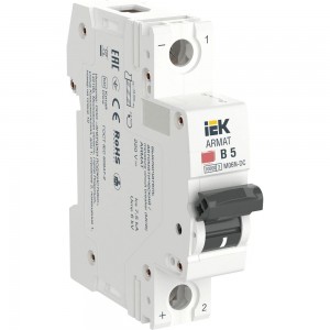 Автоматический выключатель IEK Armat m06n-dc 1p b 5а AR-M06N-1-B005DC