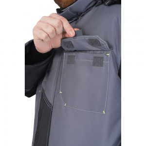 Утеплённая куртка iForm ЭДВАНС, серый-т.серый-лимонная отделка, р. 104-108, рост 170-176 Кур 662/104/170