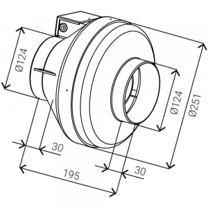 Круглый канальный вентилятор IMPERA IDA-125 IMP.FBP.E19.2E.125