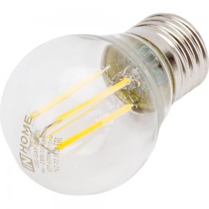 Светодиодная лампа IN HOME LED-ШАР-deco 7Вт 230В Е27 4000К 630Лм прозрачная 4690612016337