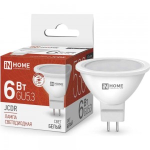 Светодиодная лампа IN HOME LED-JCDR-VC 6Вт 230В GU5.3 4000К 480Лм 4690612020372