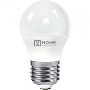 Светодиодная лампа IN HOME LED-ШАР-VC 6Вт 230В Е27 3000К 480Лм 4690612020525