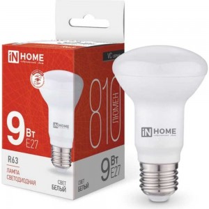 Светодиодная лампа IN HOME LED-R63-VC 9Вт 230В Е27 4000К 720Лм 4690612024325