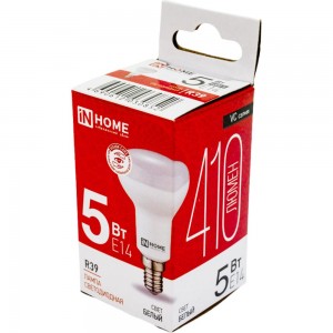 Светодиодная лампа IN HOME LED-R39-VC 5Вт 230В Е14 4000К 410Лм 4690612030852