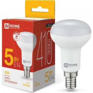 Светодиодная лампа IN HOME LED-R39-VC 5Вт 230В Е14 3000К 410Лм 4690612030838