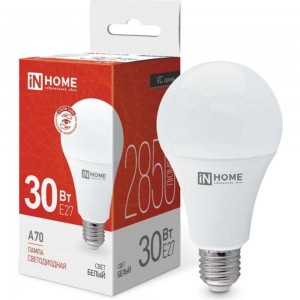 Светодиодная лампа IN HOME LED-A70-VC 30Вт, 230В, Е27, 4000К, 2700Лм 4690612024141