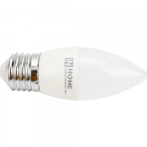 Светодиодная лампа IN HOME LED-СВЕЧА-VC 6Вт 230В Е27 6500К 540Лм 4690612030357
