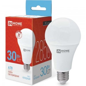 Светодиодная лампа IN HOME LED-A70-VC 30Вт 230В Е27 6500К 2700Лм 4690612024165