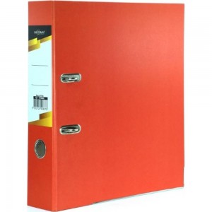 Папка-регистратор INFORMAT 75 мм, цвет красный, картон, металлическая окантовка, собранная OP9080R