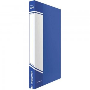 Папка-скоросшиватель INFORMAT А4 синий пластик 700 мкм карман для маркировки этикетки внутренний карман NC4475B