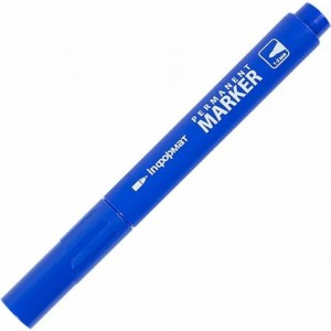 Перманентный маркер INFORMAT PERMANENT 5 мм синий круглый PM01B