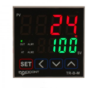 Температурный контроллер INNOCONT 2 дисплея, 4 разряда, 72x72x60 мм, 2 аварийных выхода, 110-220VAC, выход: реле + твердотельное реле TR-B-M