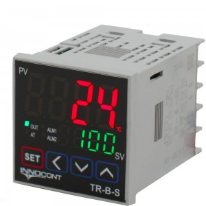 Температурный контроллер INNOCONT 2 дисплея, 4 разряда, 48x48x60 мм, 2 аварийных выхода, 110-220VAC, выход: реле + твердотельное реле TR-B-S