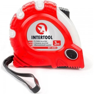 Рулетка с фиксатором INTERTOOL Супер Магнит blister 3 м х 16 мм MT-0303