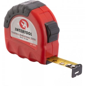 Рулетка с фиксатором INTERTOOL EXTRA 3 м х 16 мм MT-0203