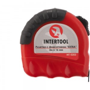 Рулетка с фиксатором INTERTOOL EXTRA 3 м х 16 мм MT-0203