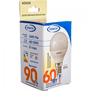 Светодиодная лампа IONICH декоративное освещение ILED-SMD2835-P45-6-540-230-4-E14 0156 1547