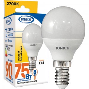 Лампа IONICH ILED-SMD2835-P45-8-720-230-2.7-E14 1642