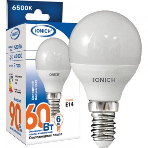 Лампа IONICH ILED-SMD2835-P45-6-540-230-6,5-E14 1610