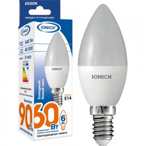 Лампа IONICH ILED-SMD2835-C37-6-540-230-6.5-E14 1530
