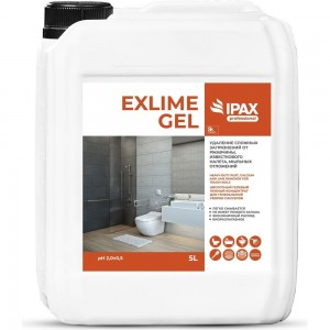 Средство для удаления сложных загрязнений в туалете и ванной комнате IPAX Exlime Gel 5 л ExG-5-2327