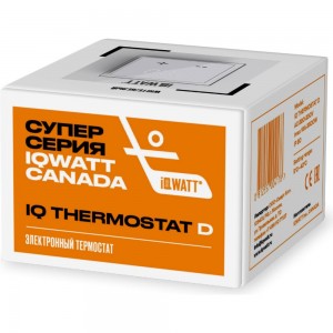 Терморегулятор для теплого пола IQWATT IQ THERMOSTAT D Wi-Fi с Wi-Fi, программируемый, белый 419