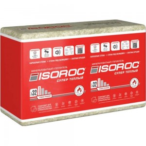 Утеплитель ISOROC Супер теплый 100х610x1000/Е/К 67556