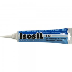 Универсальный силиконовый герметик Isosil S201, бесцветный, 115 мл 2010008