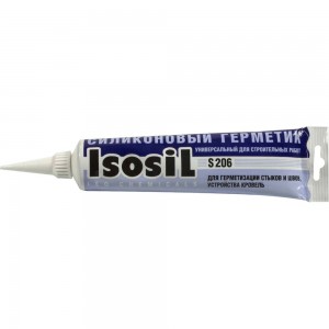 Нейтральный силиконовый герметик ISOSIL S206, белый, 115 мл 2060108
