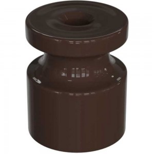 Универсальный пластиковый изолятор iTOK 20x24 мм, для наружного монтажа витого провода, шоколад (упаковка 20 шт) i-KPP-IZ-P-RETRO-20-CH
