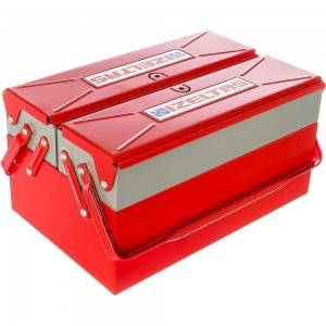 Раскладной ящик для инструментов металлический 190х300х150 3 секции IZELTAS 8410336103