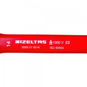 Рожковый односторонний диэлектрический ключ 1000V, 14 мм IZELTAS 0255010014
