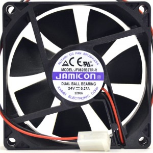 Вентилятор JAMICON JF0825B2TR 80х80х25 24В с разъемом 2 конт.MOLEX 5239-2(PHU-2) С00040031