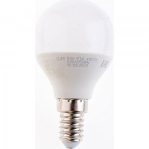 Лампа Jazzway PLED- ECO-G45 5w E14 4000K 400Lm 230V/50Hz 1036926A