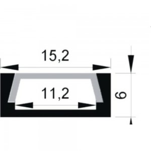 Профиль Jazzway (аксессуар) PAL 1506 накладной, 2м, анодированный 1009609