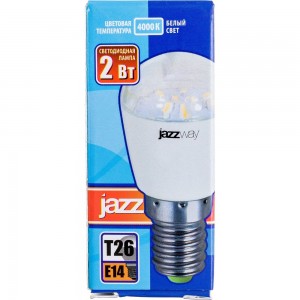 Лампа Jazzway PLED-T26 2w E14 FROST REFR для картин и холодильников 4000K, 150Lm 1007674