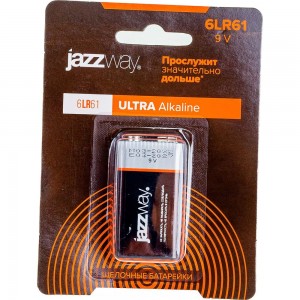 Алкалиновая батарейка JazzWay 6LR61 Ultra PLUS BL-1 5005075